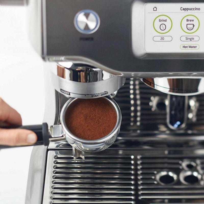 Detalle de Cafetera Automática Sage SES990BST4EEU1: espresso profesional en casa con molinillo integrado
