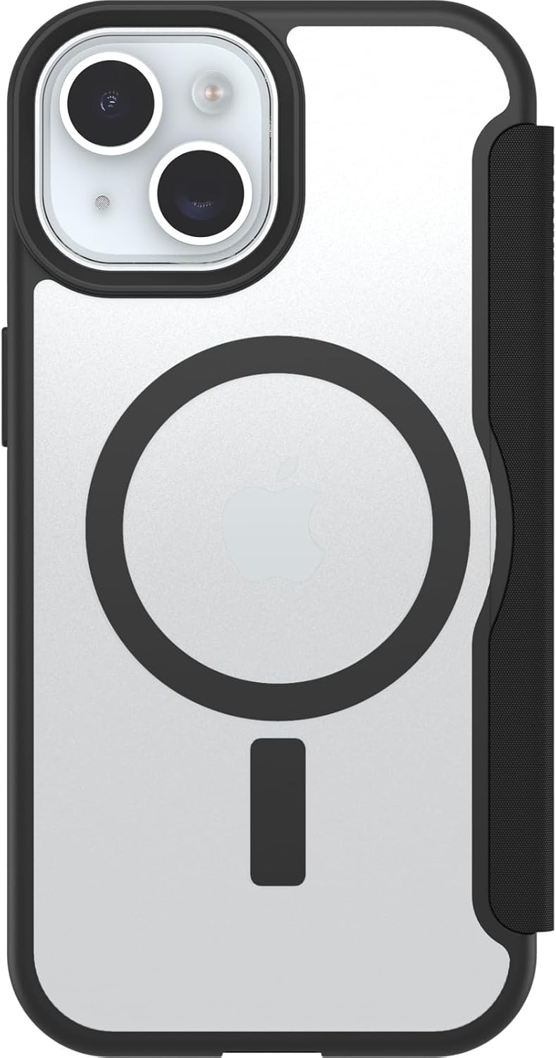 Detalle de OtterBox React Series Folio Coque pour iPhone 17/16/15/14/13 – Antichoc, Rabat Magnétique et Emplacement Carte