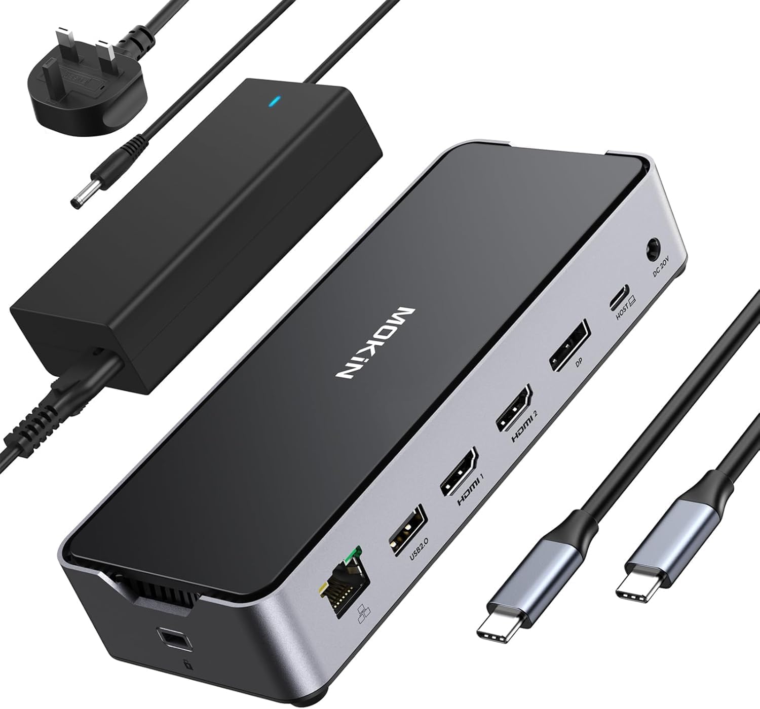 Detalle de USB C Docking Station 3 Monitors 150W