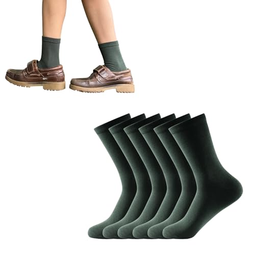 Detalle de Balseti Calcetines Lisos Bajos (pack 6) – 85% algodón, unisex talla M–2XL, Verde Oscuro