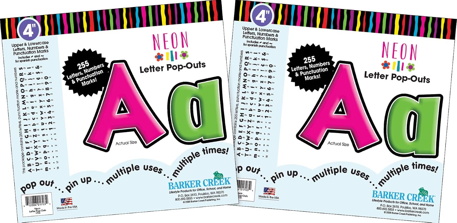 Detalle de Barker Creek Bulletin Board Letters 4-inch