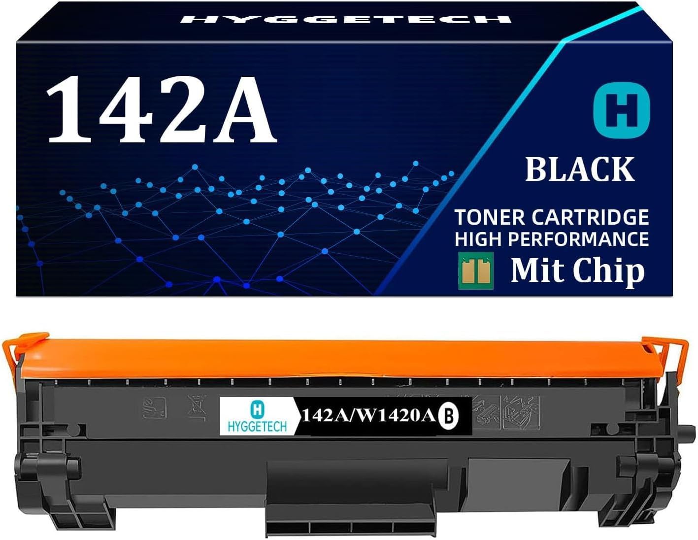 Detalle de Hyggetech W1420A 142A Toner con chip compatibile per HP LaserJet M110W / M139W / MFP M140W
