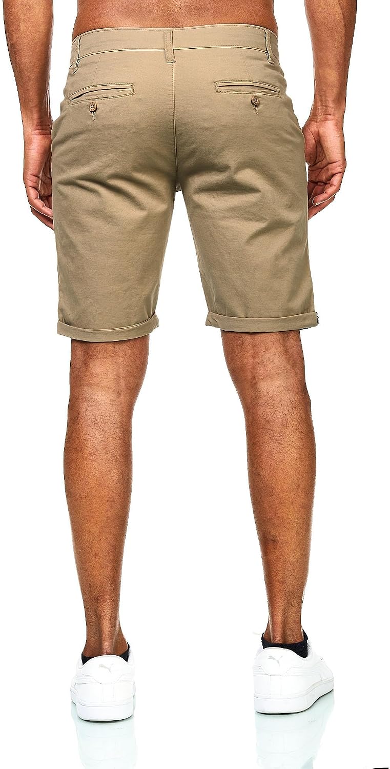 Detalle 2 de D’MARO Herren Chino Shorts Slim Fit – Sommerhose mit Stretch