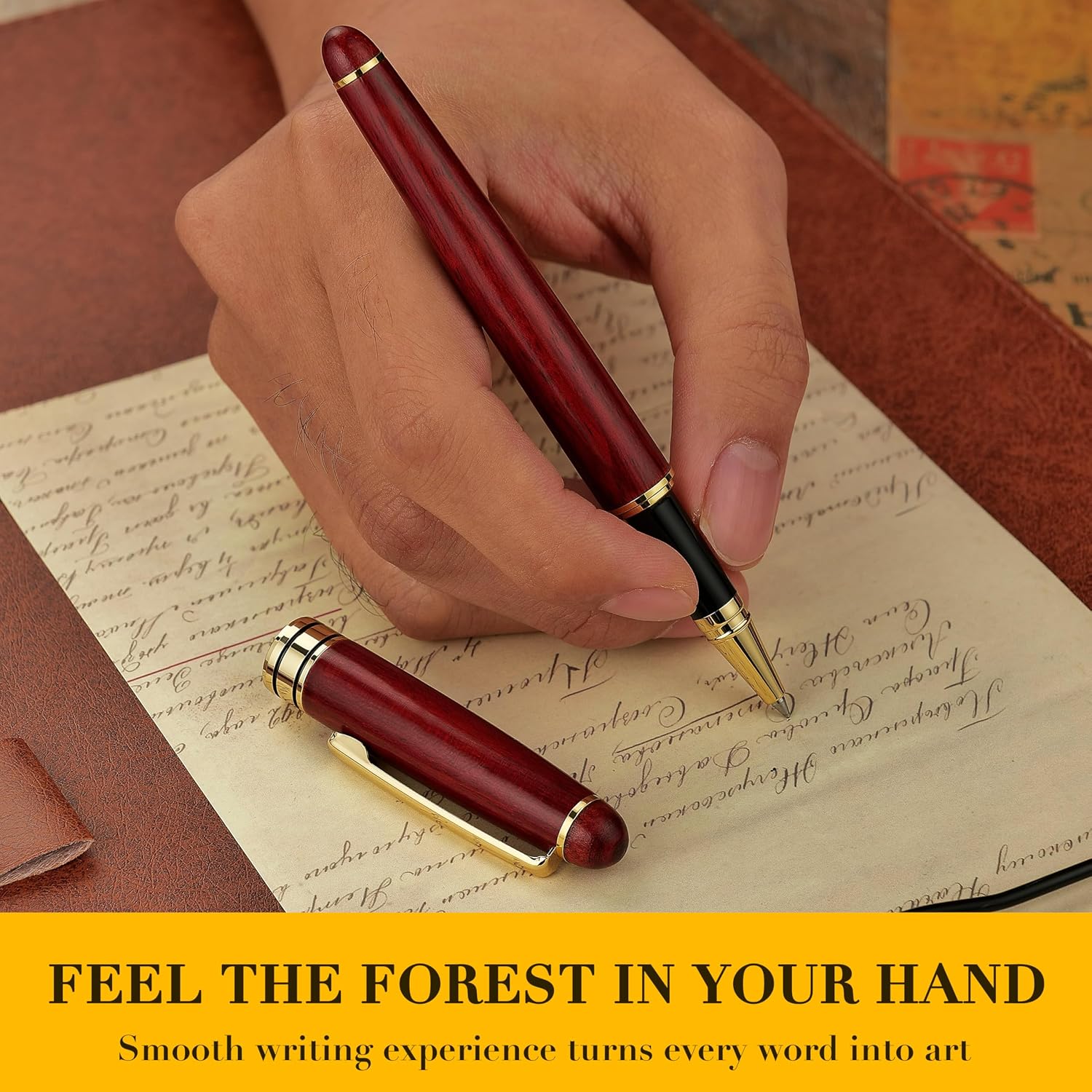 Detalle 2 de BEILUNER Rollerball Pen Set, Rosewood