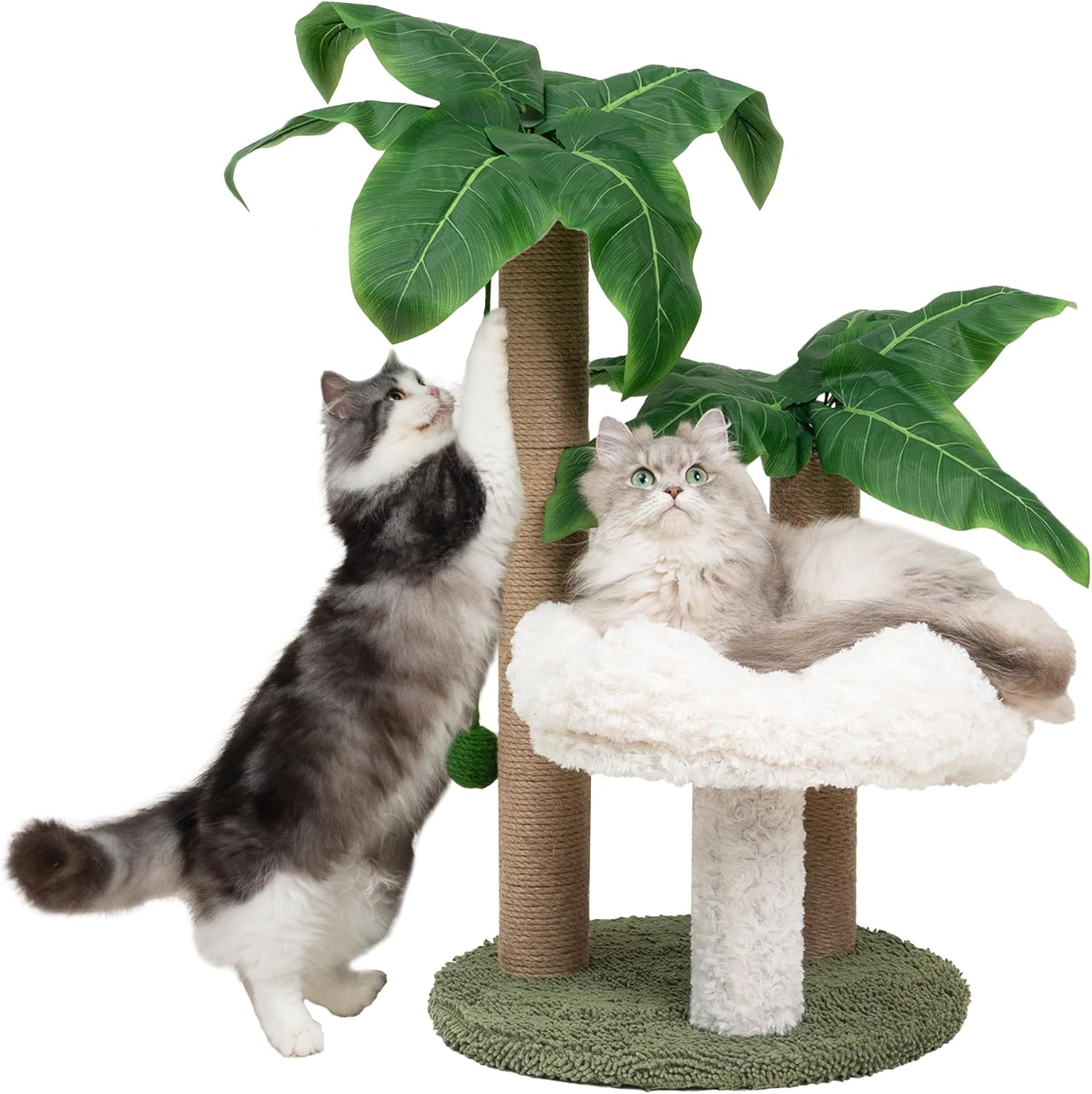 Thumbnail 6 de Meowoou Griffoir pour chat d’intérieur 84 cm avec corde en sisal et balle suspendue