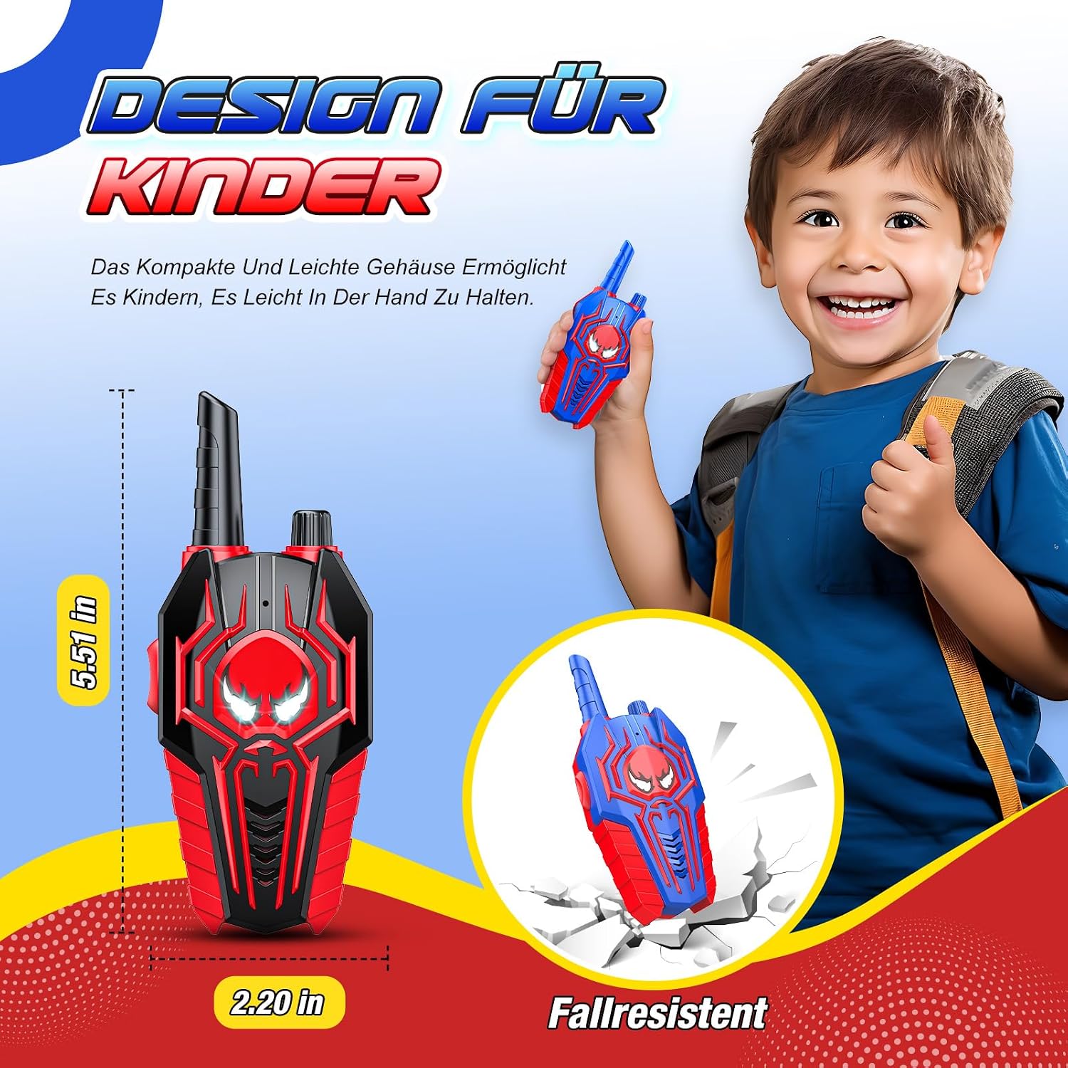 Thumbnail 4 de Toyokid Kinder-Walkie-Talkies ab 3 Jahren – Walkie Talkie für draußen (Geschenk für Jungen)
