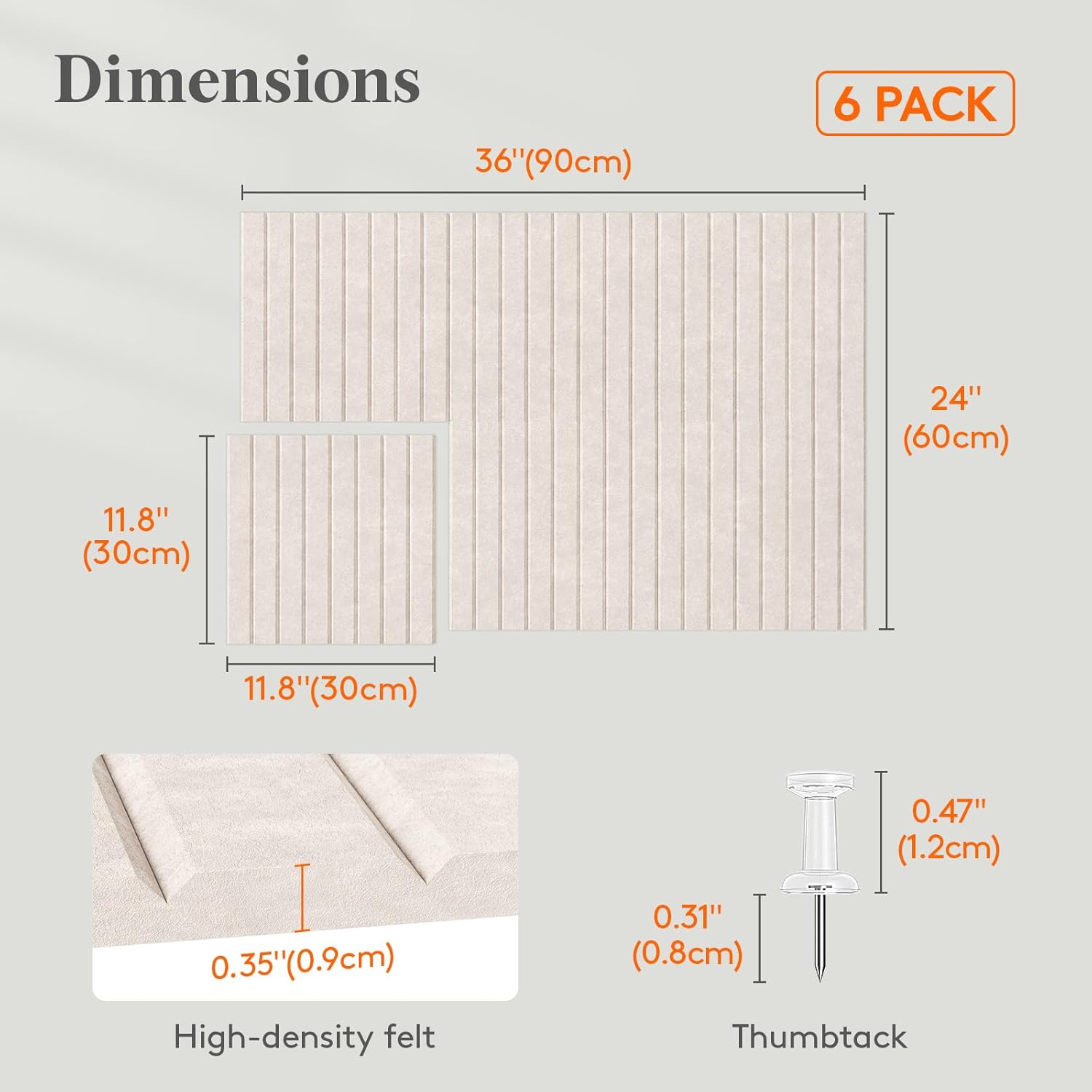 Thumbnail 1 de Lifewit Filz Pinnwand 120 x 90 cm selbstklebend (12er-Set) inkl. 50 Pinnnadeln – beige Vision Board
