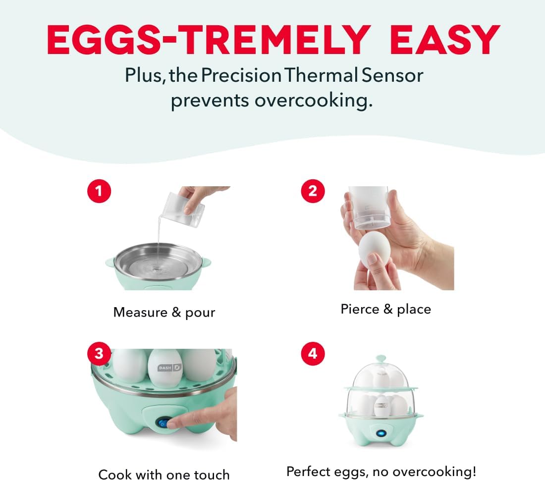 Thumbnail 4 de Dash Deluxe Egg Cooker 12-Egg Boiler & Steamer
