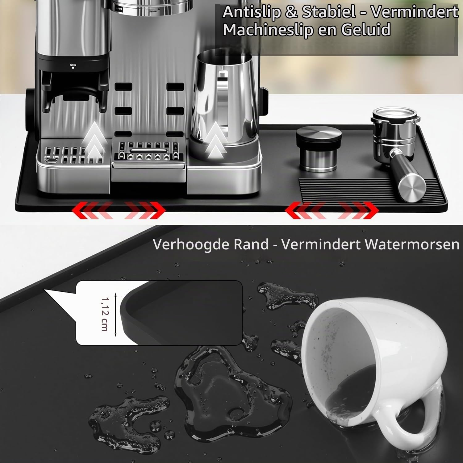 Detalle de HAIWILL Barista Matte für Ninja Luxe Cafe koffiemachinemat 60 x 40 cm