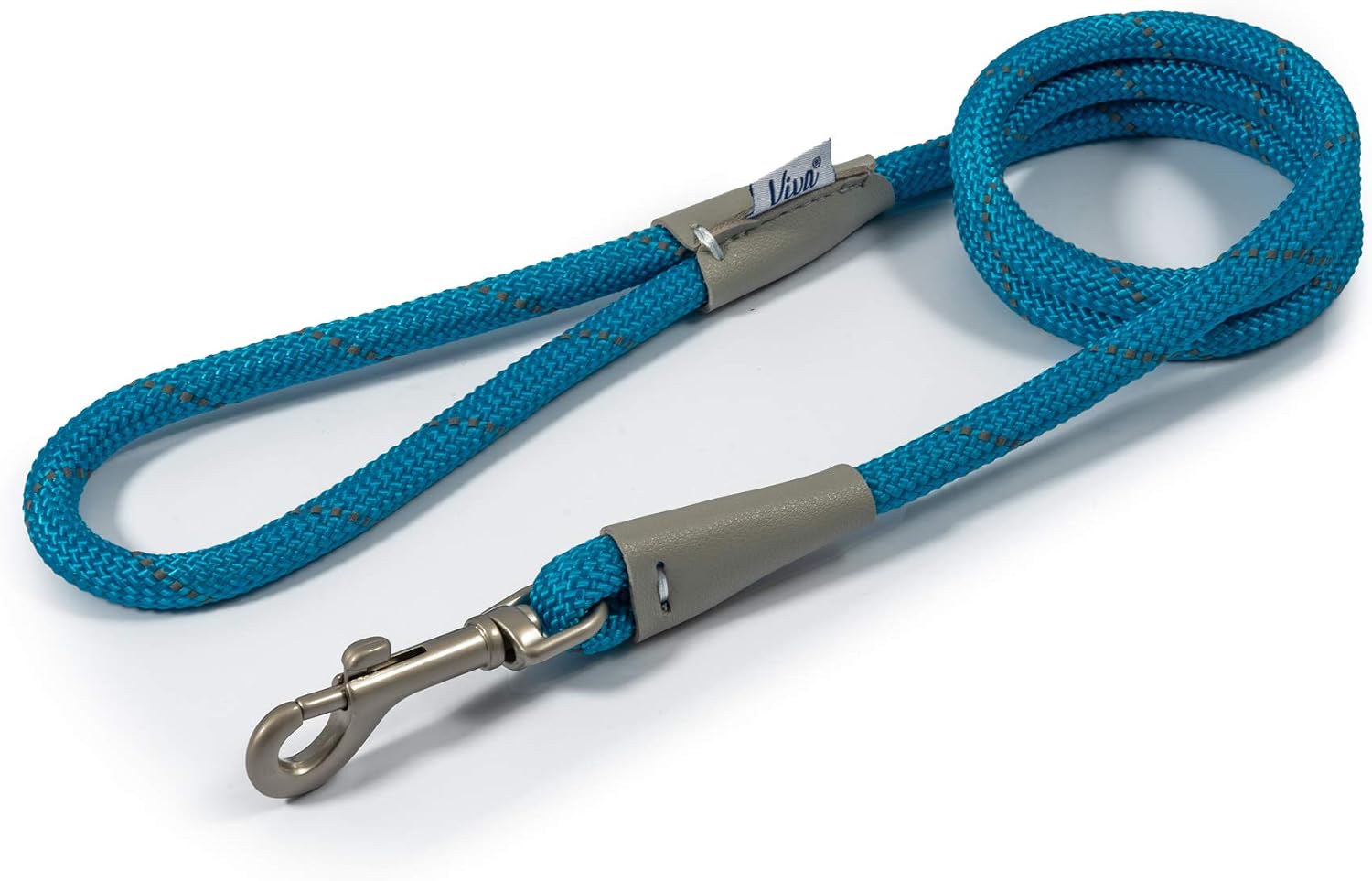 Thumbnail 5 de Ancol Viva Reflective Rope and Leather Snap Dog Lead (Red) – Weatherproof poly-weave with reflective weave