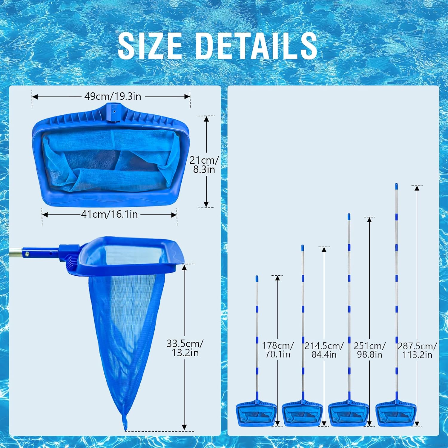 Thumbnail 3 de Pragmatist Pool Skimmer Net, 113.2-Inch Pole