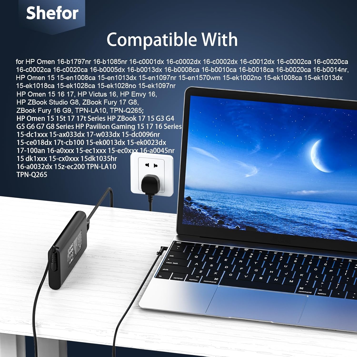 Thumbnail 3 de shefor 230W Laptop Charger 4.5×3.0mm for HP laptops