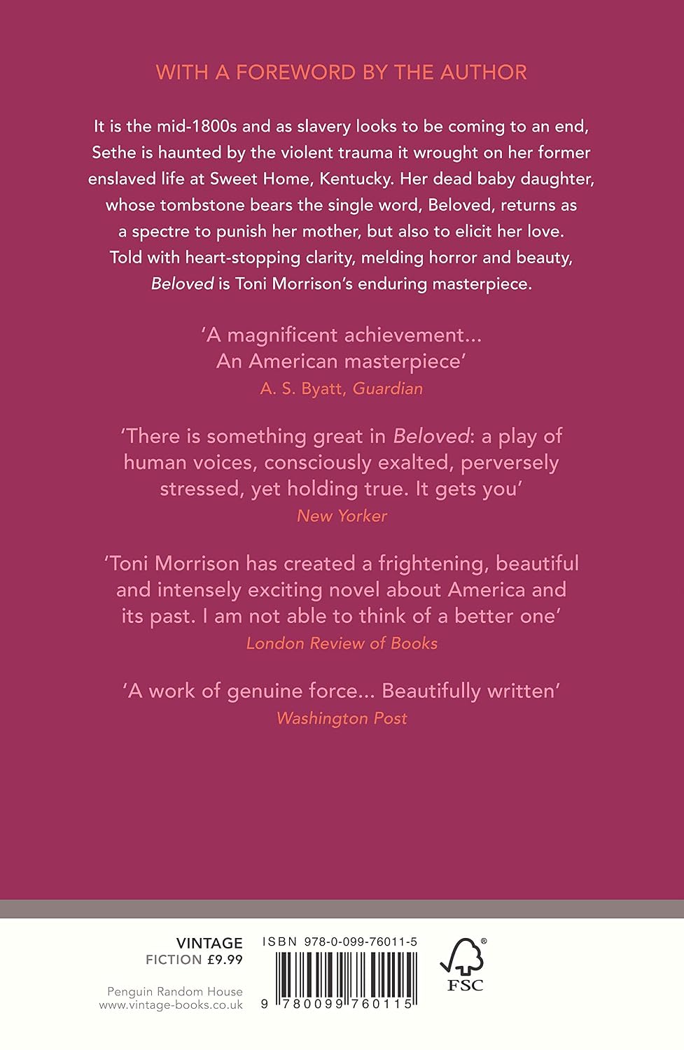 Detalle 2 de Toni Morrison’s Beloved Paperback – #2 in the Guardian’s 100 Best Novels