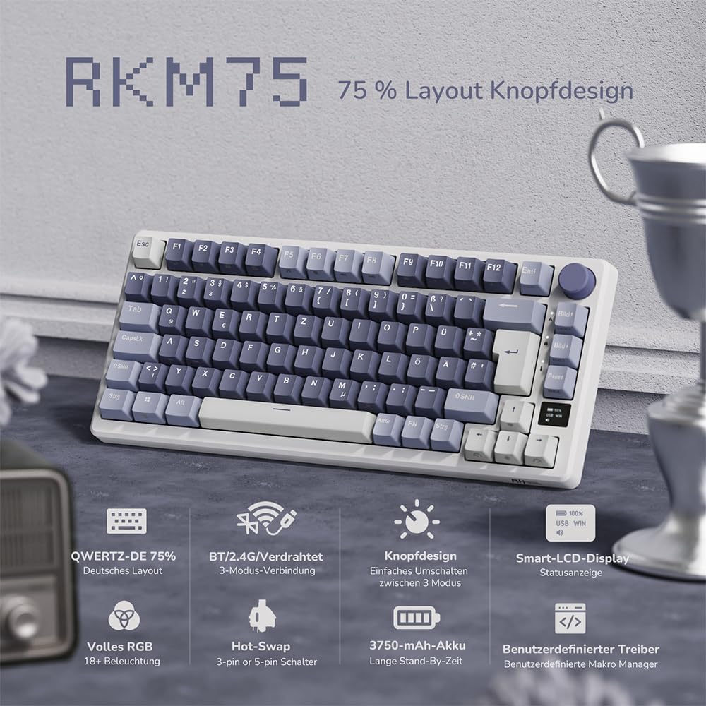 Thumbnail 1 de RK ROYAL KLUDGE M75 Gaming-Tastatur 75% ⌨