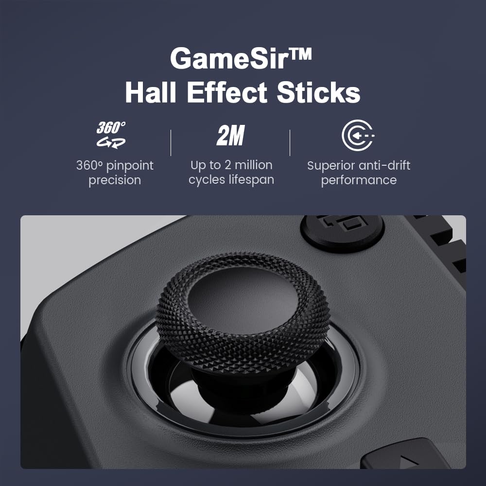 Detalle de GameSir X5s Bluetooth Phone Controller with Hall Effect Sticks and Triggers