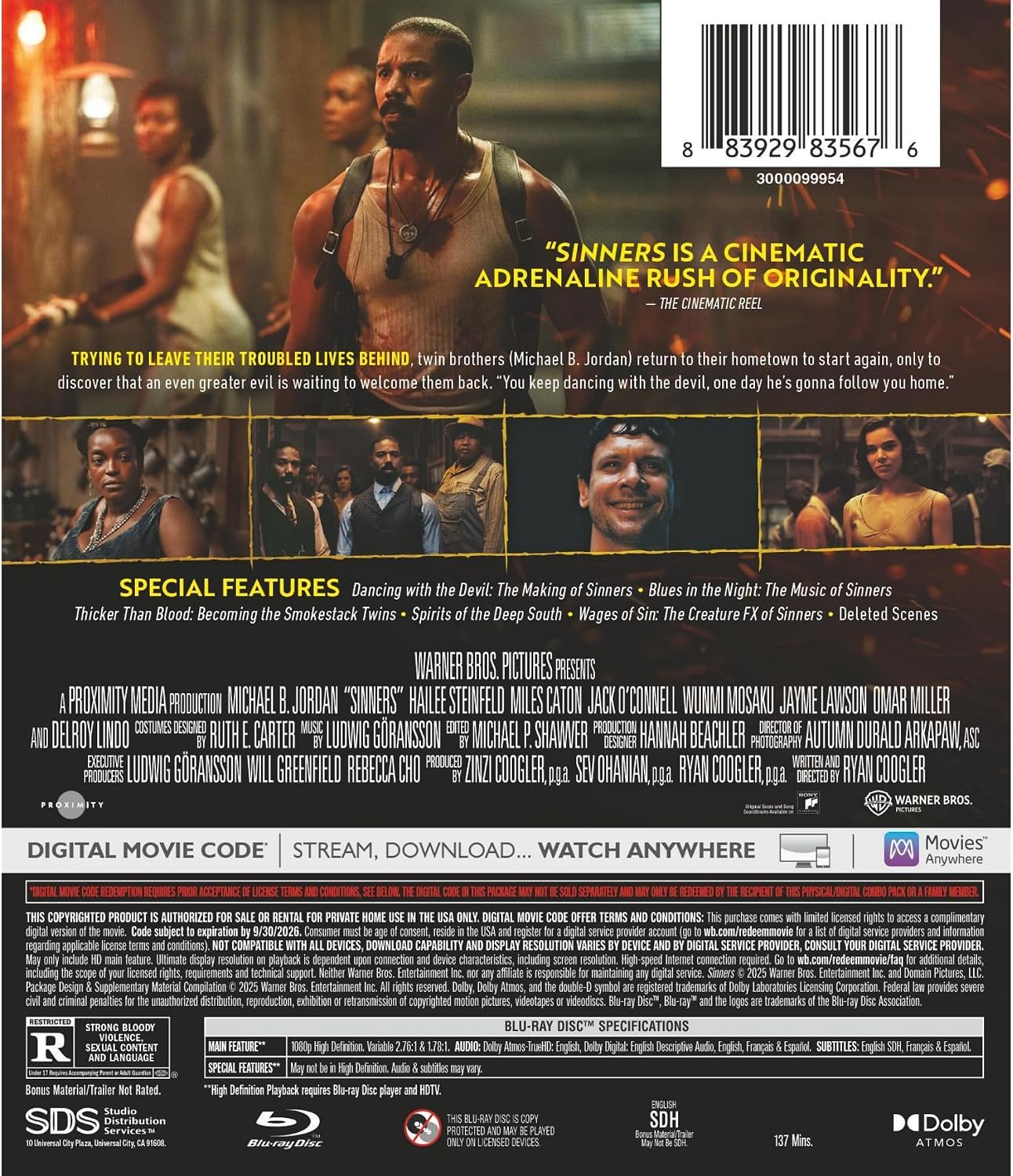 Thumbnail 2 de Sinners (Blu-ray + Digital) – Supernatural Horror Thriller