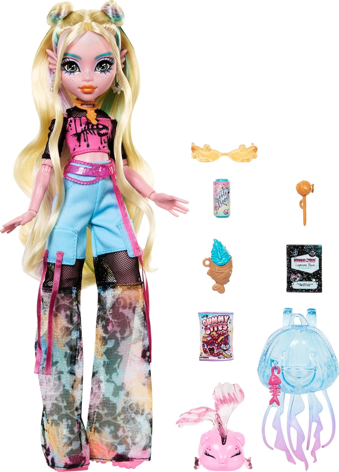 Thumbnail 3 de Monster High Lagoona Blue, Muñeca Marina con Mascota 🐠