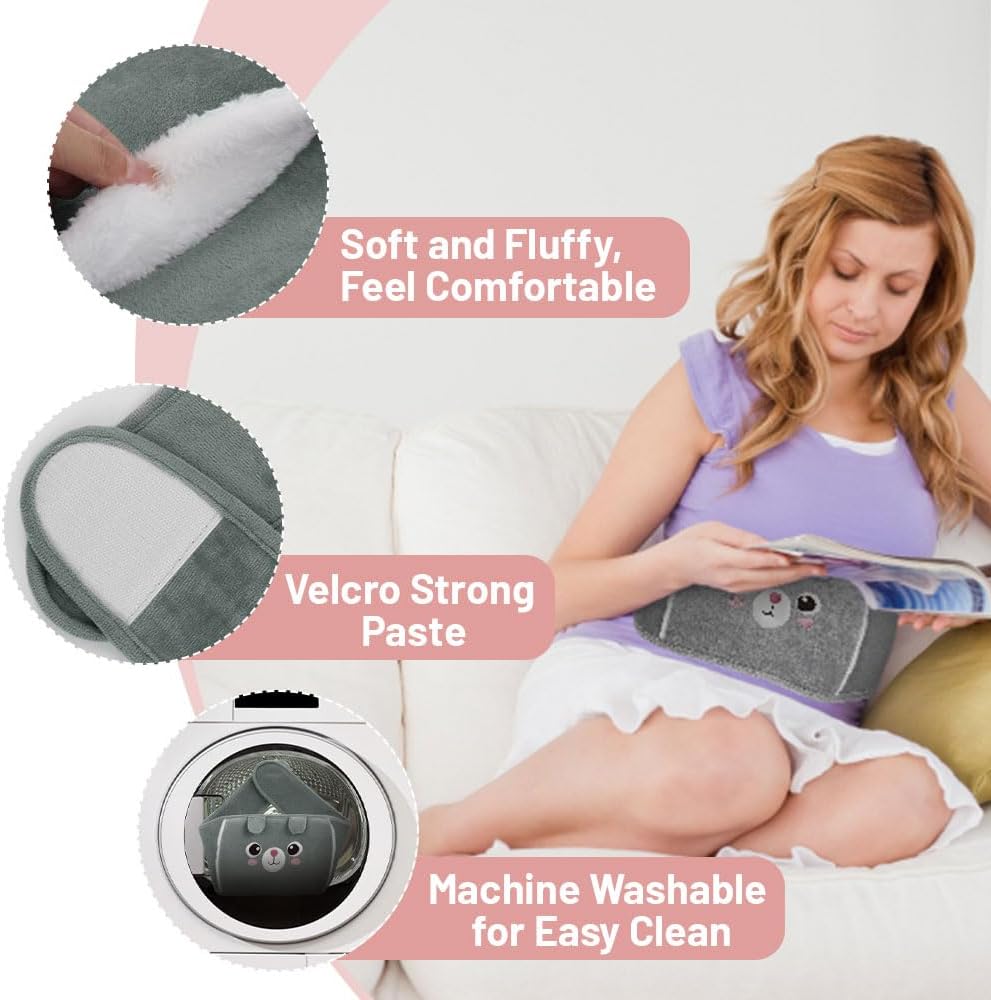 Detalle de Pameil 3-in-1 warmwaterkruik met flanellen hoes en draagriem