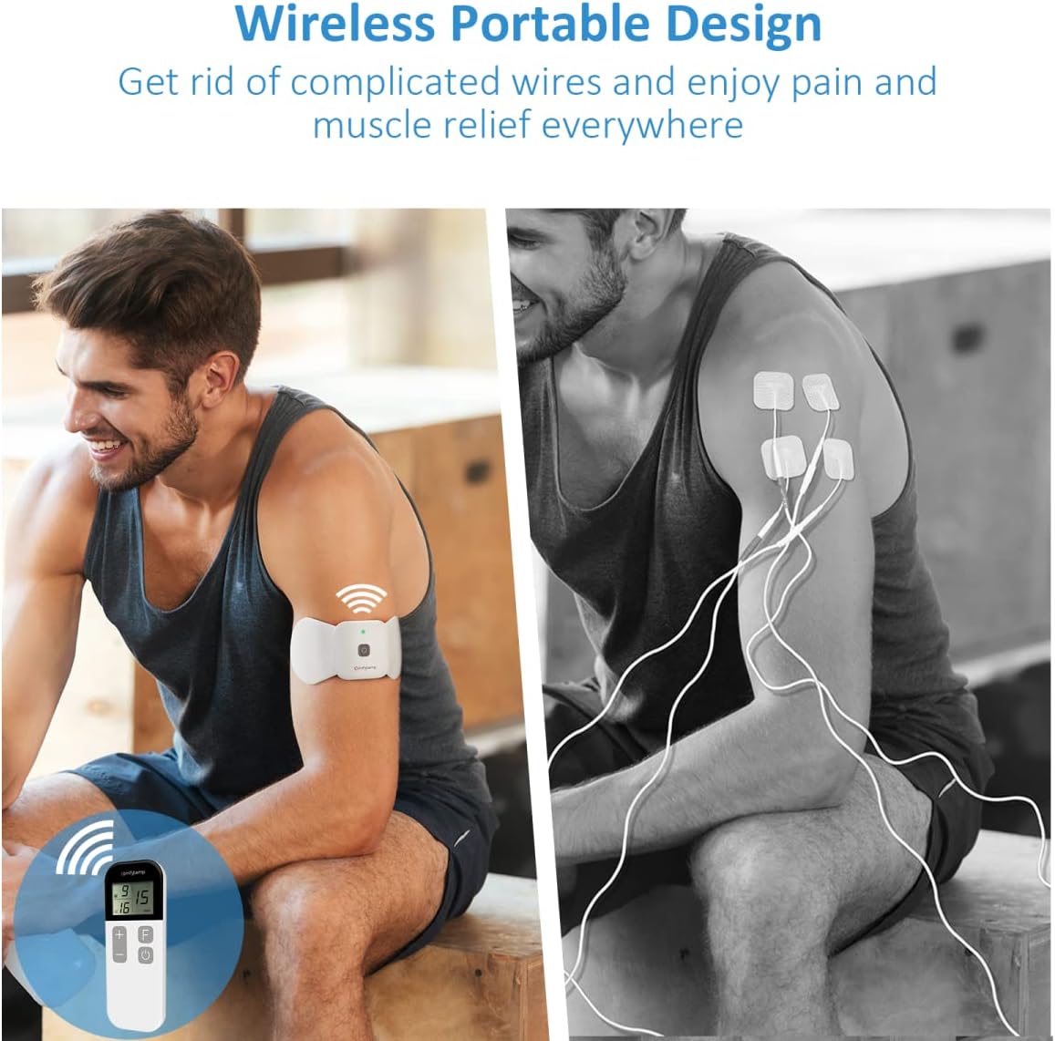 Thumbnail 1 de Comfytemp Wireless TENS Machine 15‑mode for Pain Relief