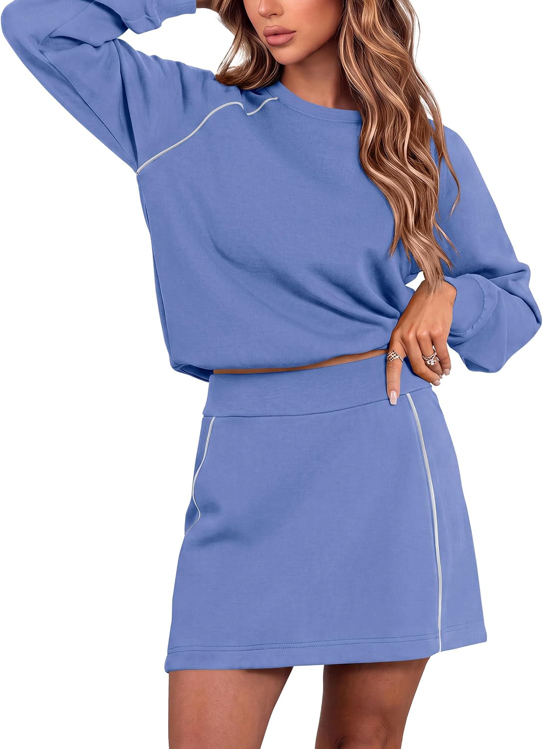 Detalle de PRETTYGARDEN Women's Skirt Set