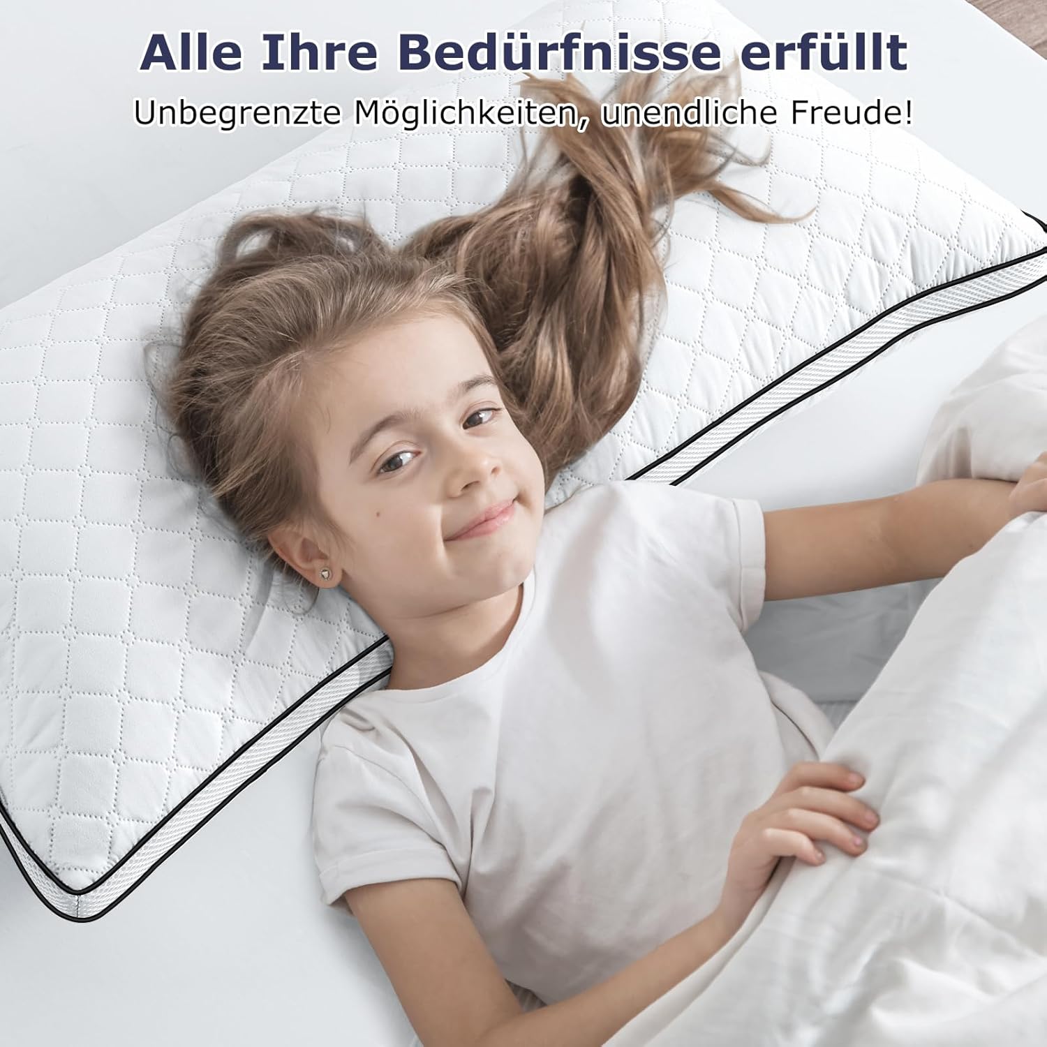 Thumbnail 3 de Slybear Kopfkissen 40x80 cm 2er-Set – orthopädisches Seitenschläferkissen, waschbar und für Allergiker