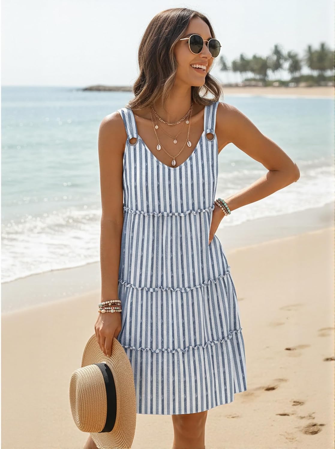 Thumbnail 2 de Disamer Summer Dresses for Women 2026 Sundress – Breathable, Knee-Length Sleeveless Beach Cover-Up