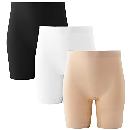 Detalle de INNERSY Pantalones Cortos Mujer Debajo de la Falda – Pack 3 colores (Negro, Blanco, Beige)