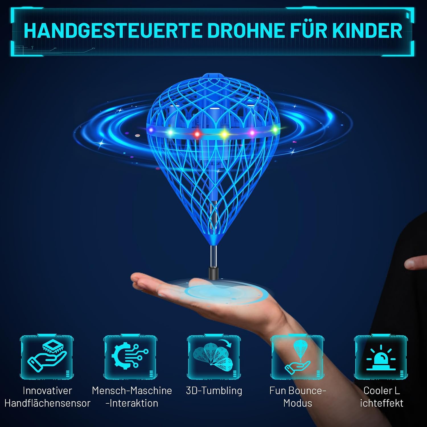 Thumbnail 1 de Fliegender Ball LED Hover Ball