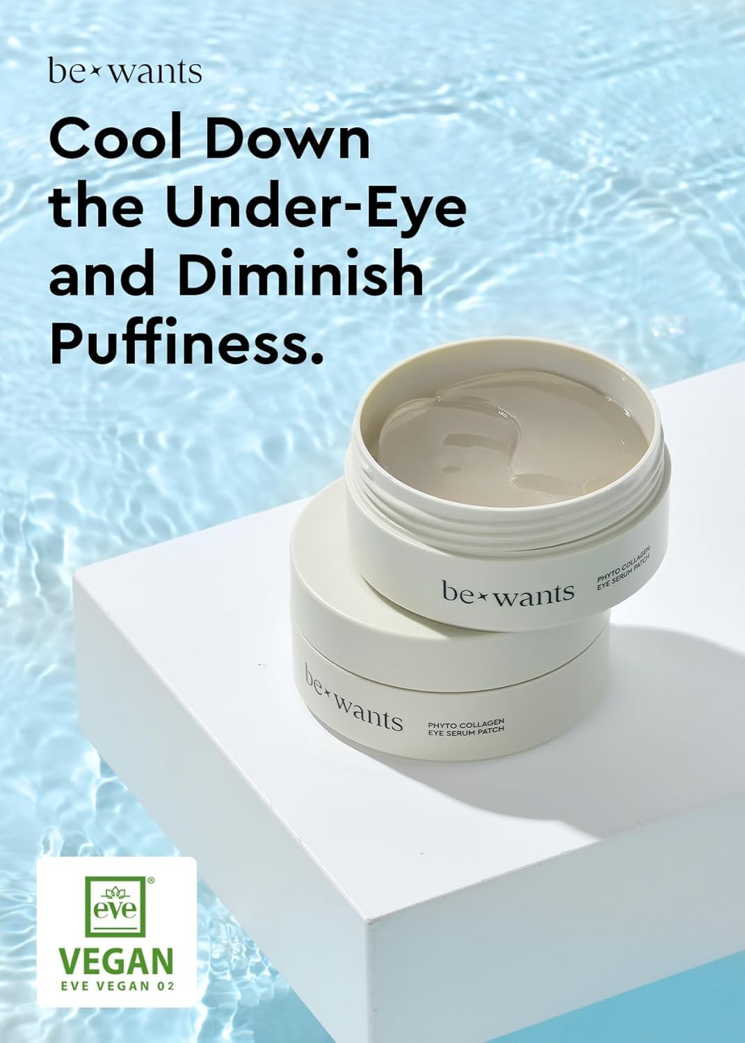 Detalle de bewants Under Eye Patches, 60-Count Hydrogel Masks with Vegan Collagen