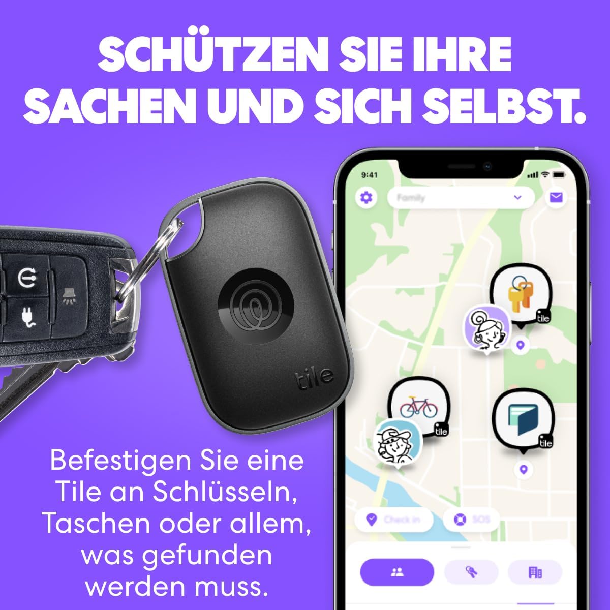 Detalle 2 de Tile by Life360 Pro Bluetooth-Tracker 1er-Pack