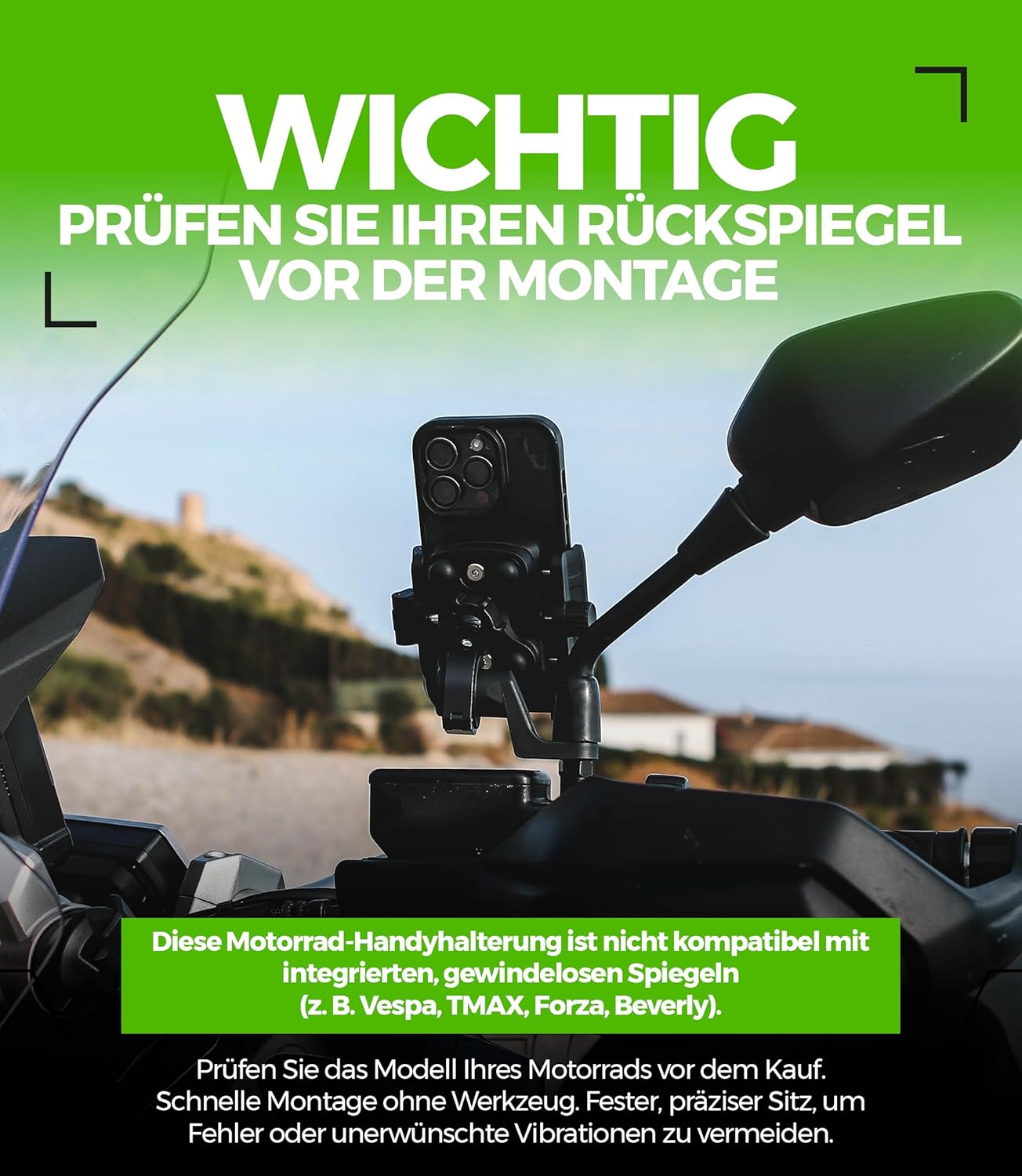 Thumbnail 5 de MOGGAM Handyhalterung Motorrad Antivibration