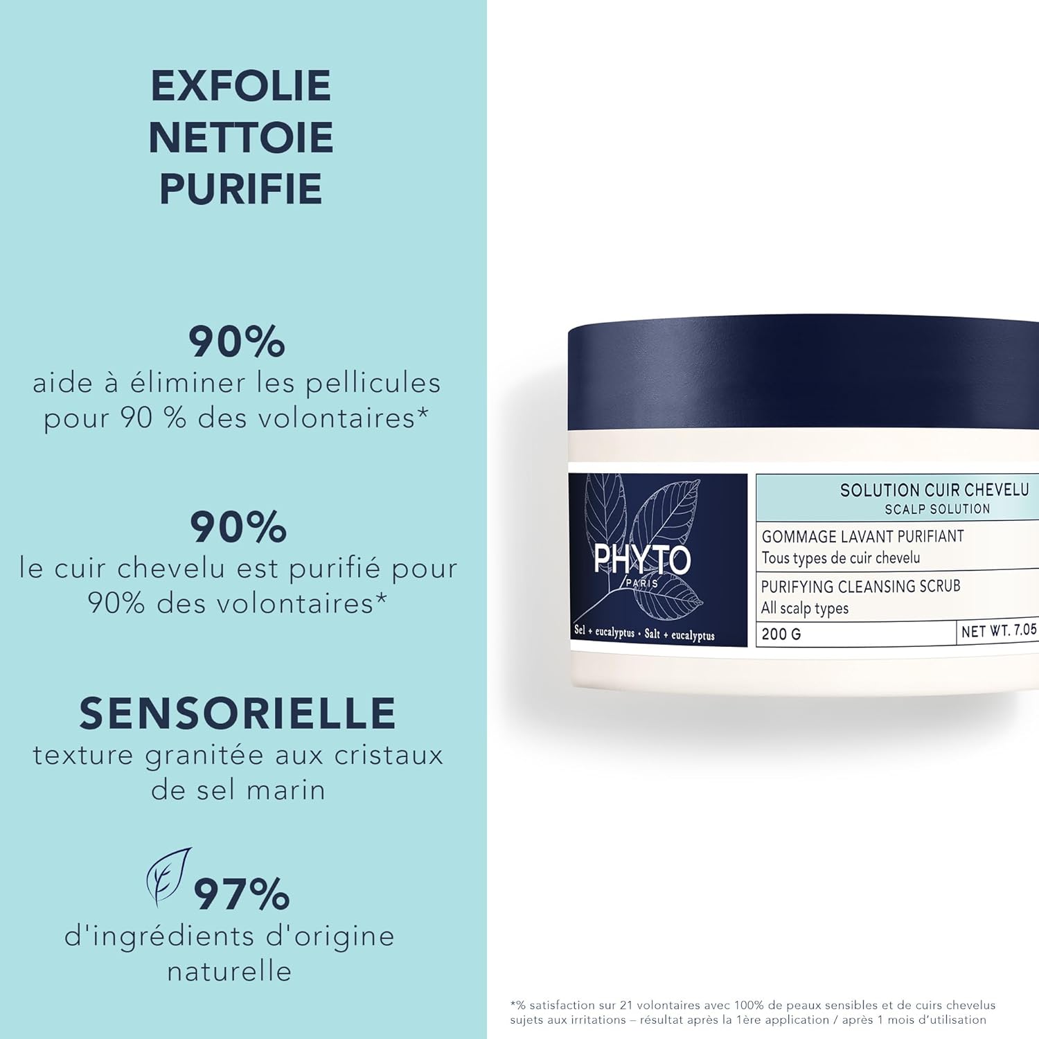 Detalle de Phyto Paris Solution Gommage Cuir Chevelu Lavant Purifiant – Exfolie, Purifie