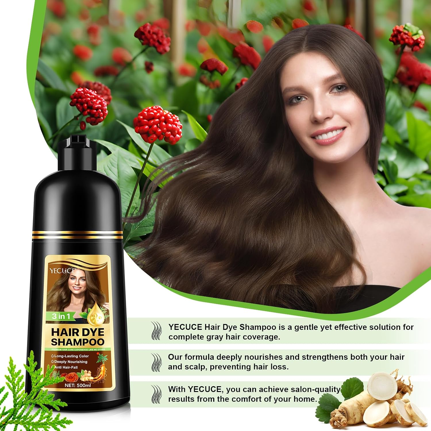 Thumbnail 2 de Haarfärbeshampoo Dark Coffee 500 ml
