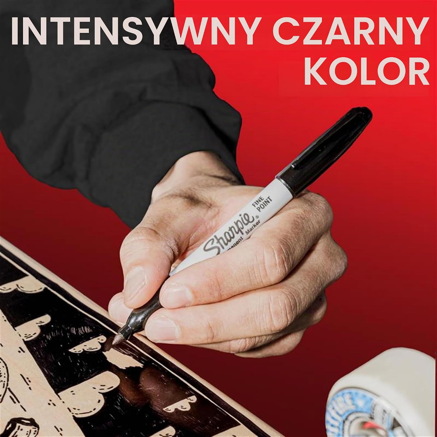 Thumbnail 2 de Sharpie S0810930 markery permanentne, czarny tusz, cienka końcówka, 12 szt.