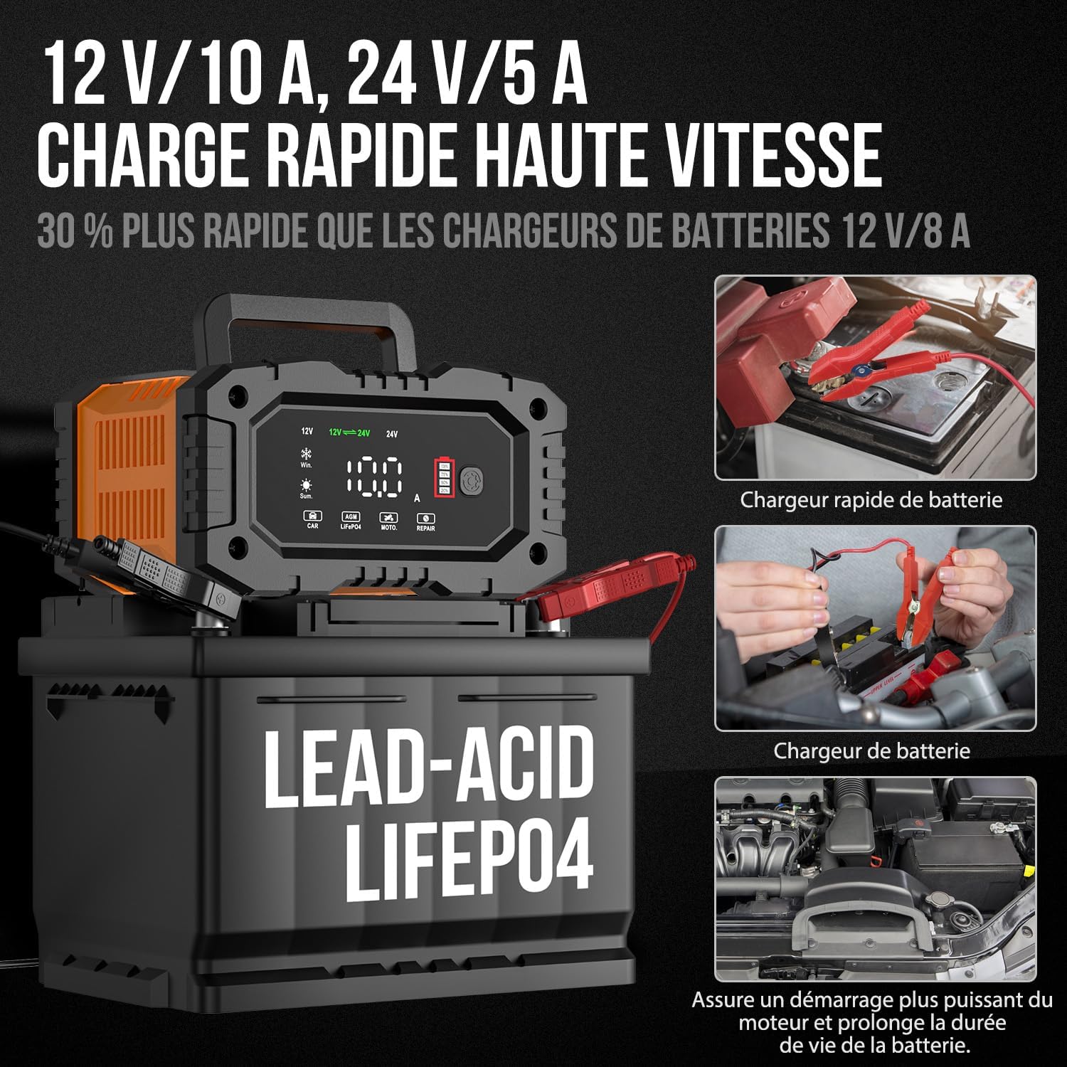 Detalle 2 de NEXPEAK Chargeur batterie intelligent 10A đ