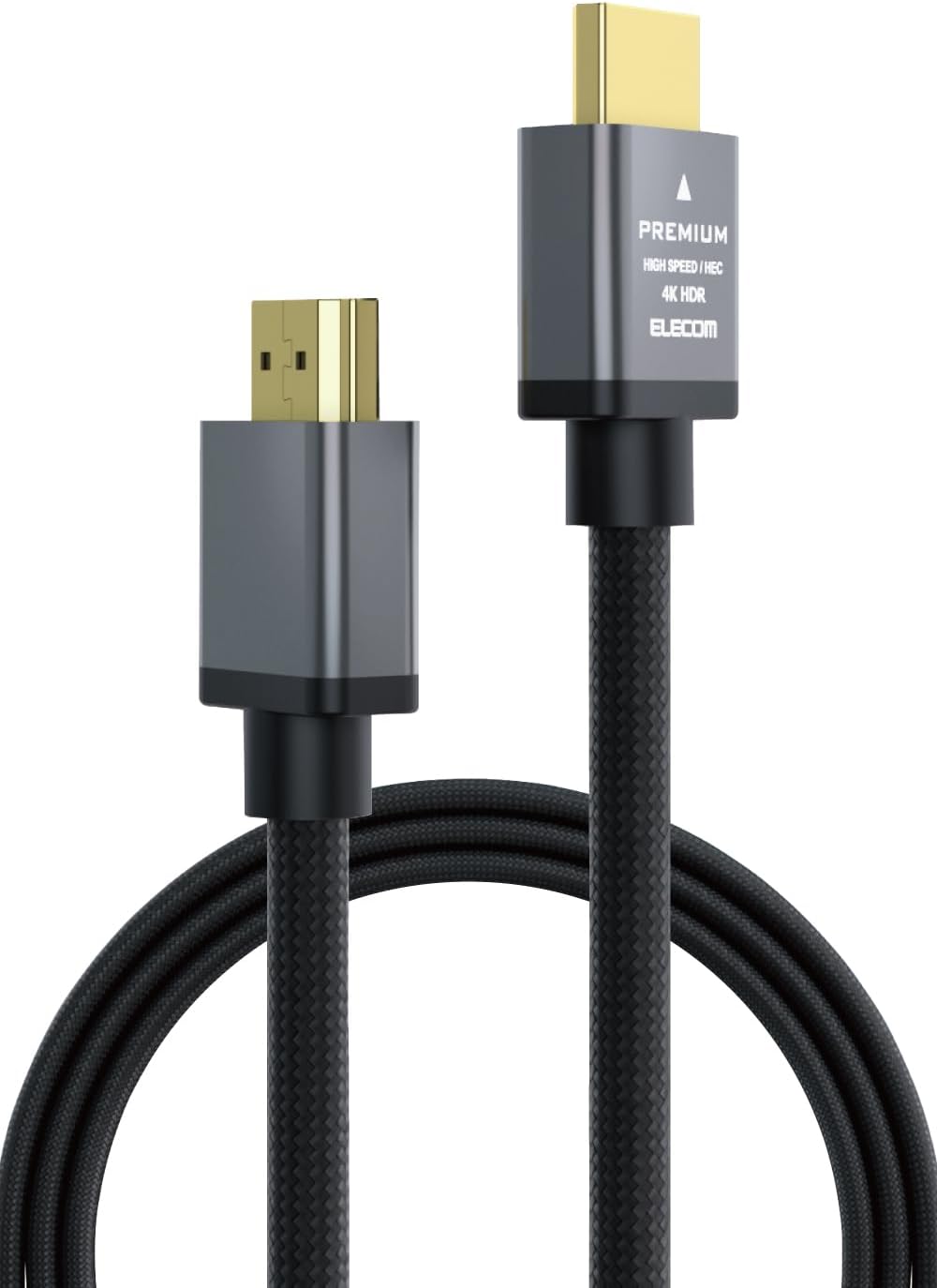 Detalle de エレコム ECDH-HDP20SBK HDMIケーブル 2m 4K60P・HDR・18Gbps対応