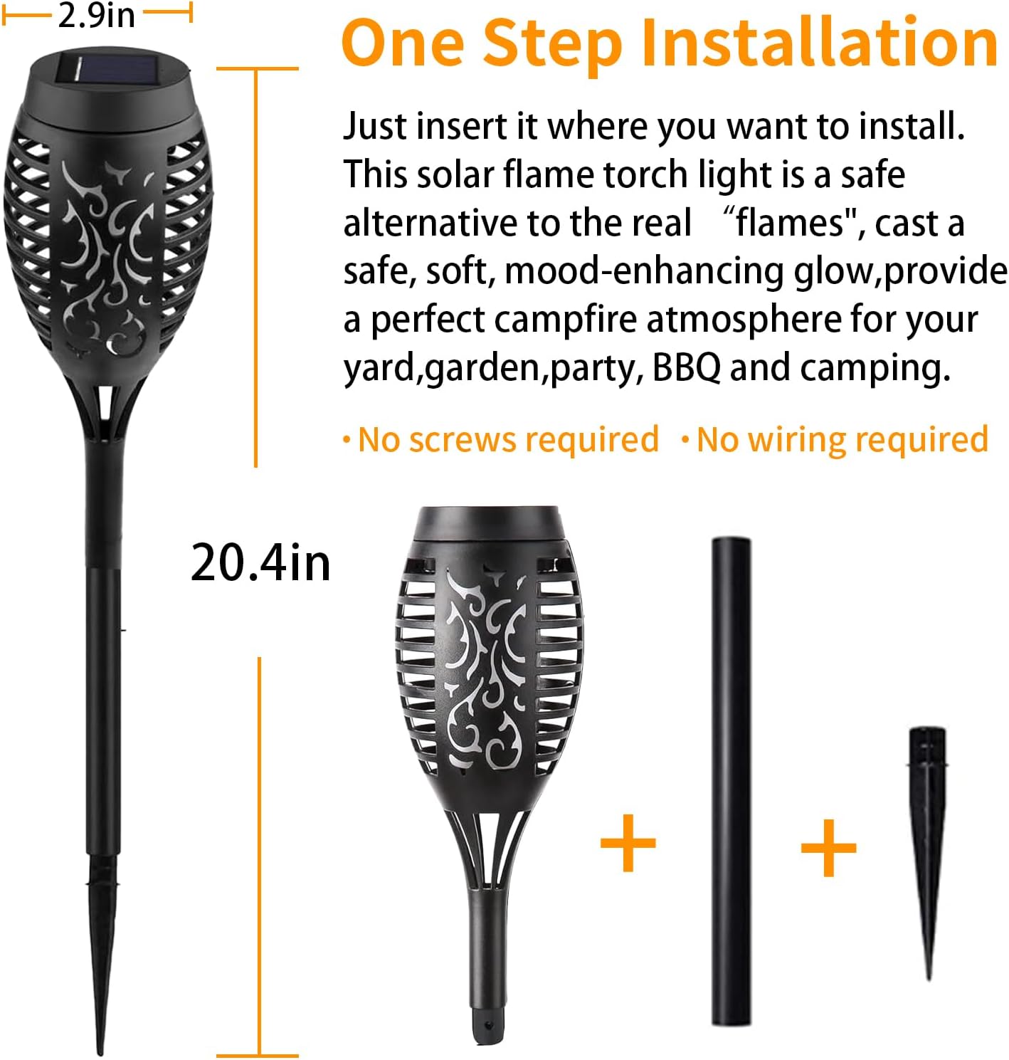 Thumbnail 1 de Solar Torch Lights 8-Pack
