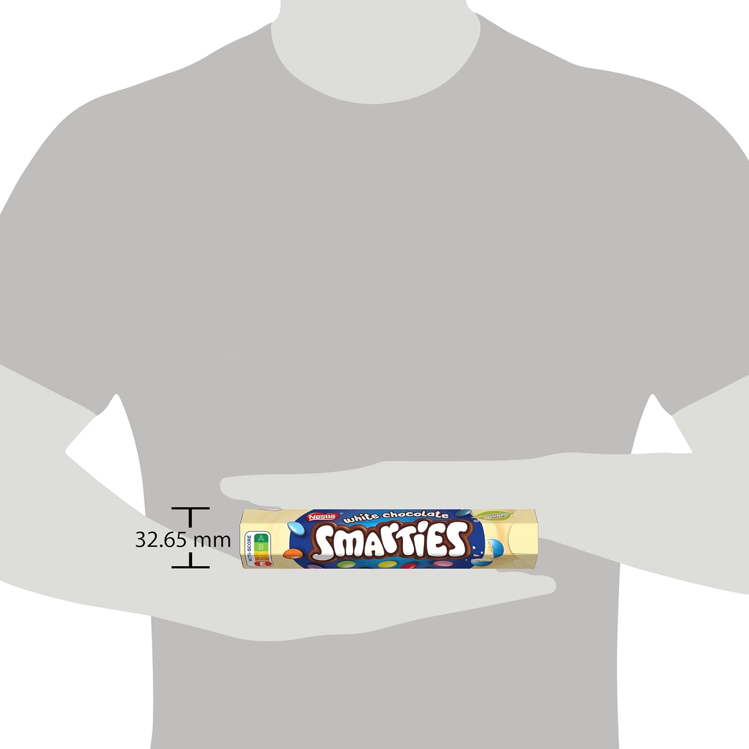 Detalle de Smarties Riesenrolle mit weißer Schokolade – Hexagonrolle im 20er Pack (20 x 120 g)
