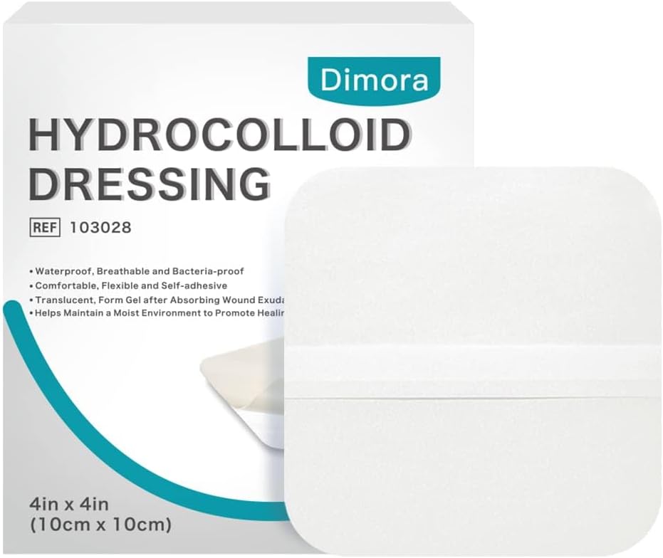 Detalle de Dimora Hydrocolloid Wound Dressings, 4" x 4", 10 Count