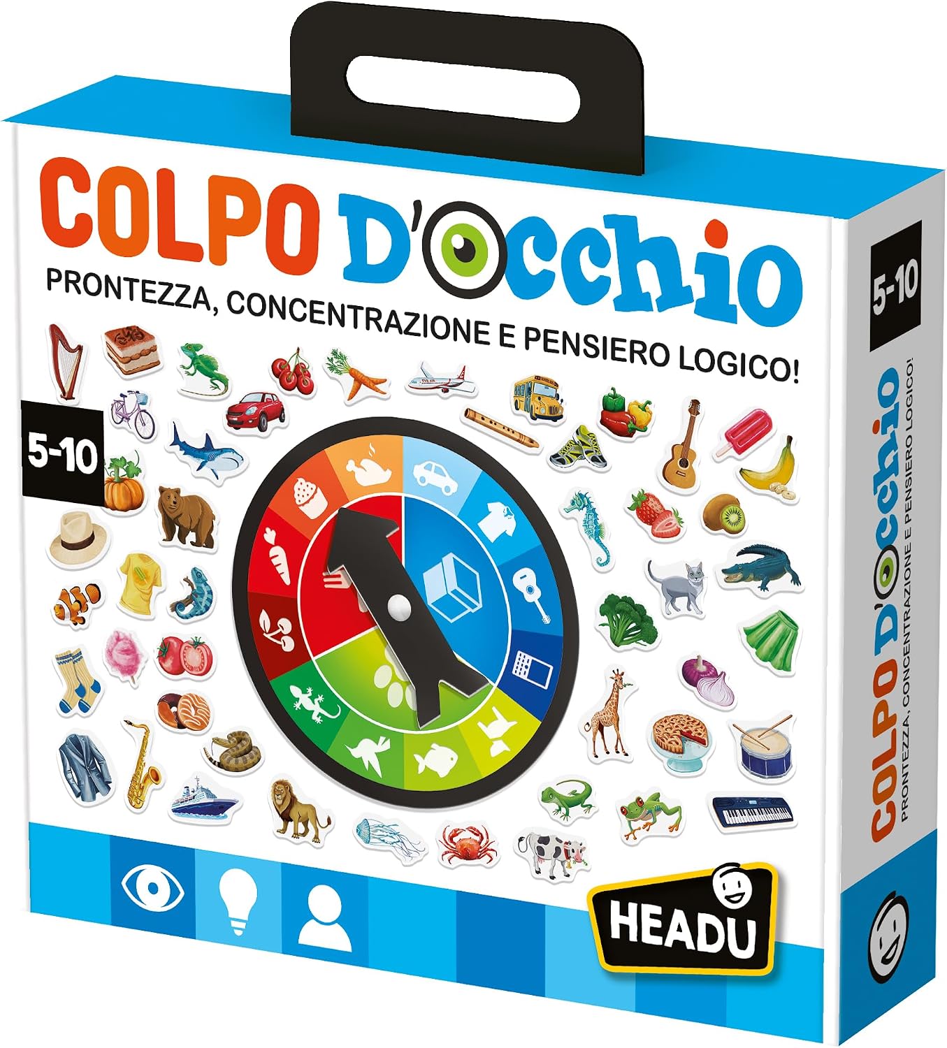 Detalle de HEADU - Colpo d’Occhio: Prontezza, Concentrazione e Pensiero Logico | Gioco da Tavolo per Bambini 5–10 Anni