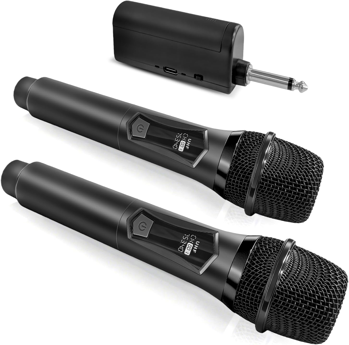 Detalle de AMFUN L3-MKF-5504890-FBA draadloze microfoonset met 2 microfoons