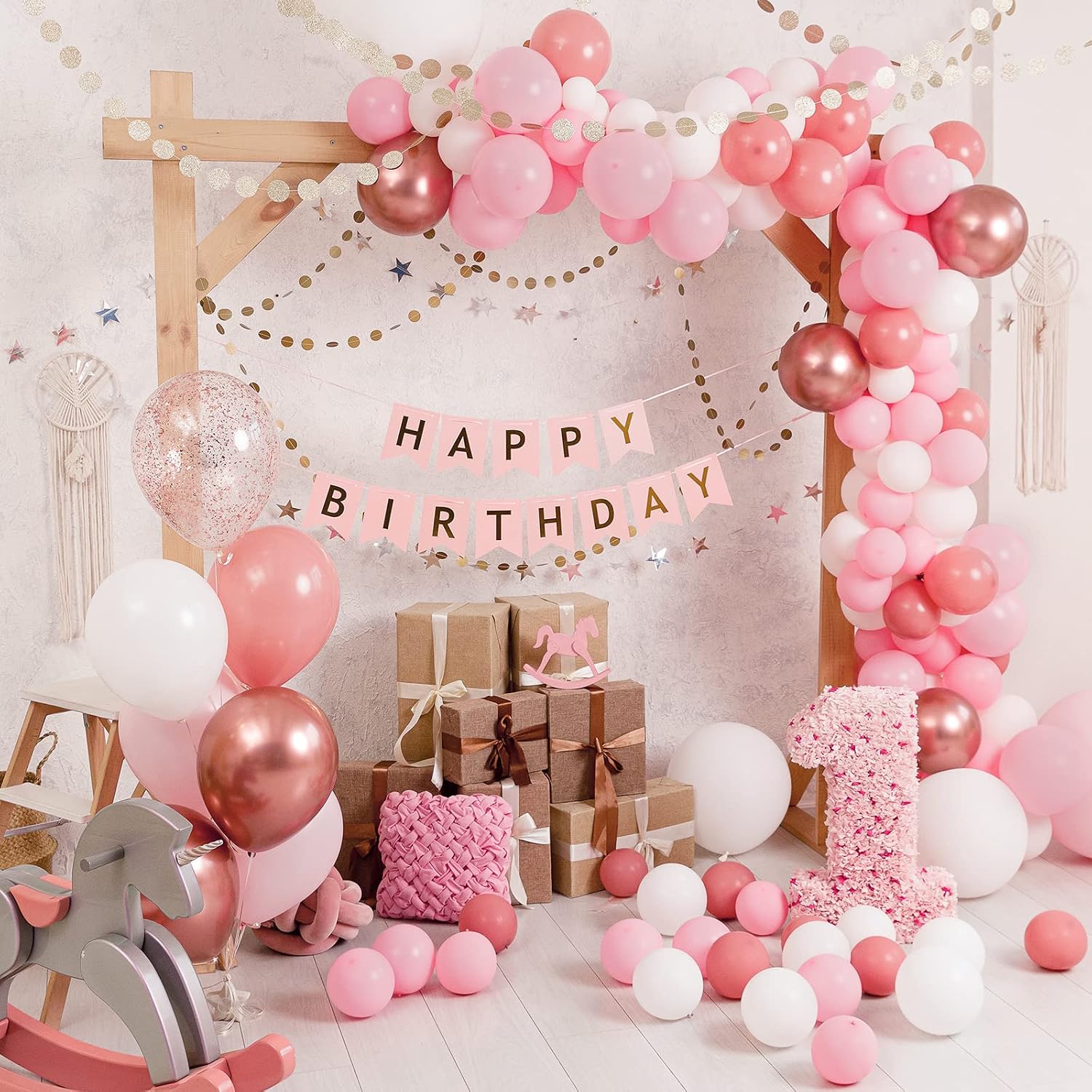 Thumbnail 4 de Rubfac Globos rosa pastel 129 pcs