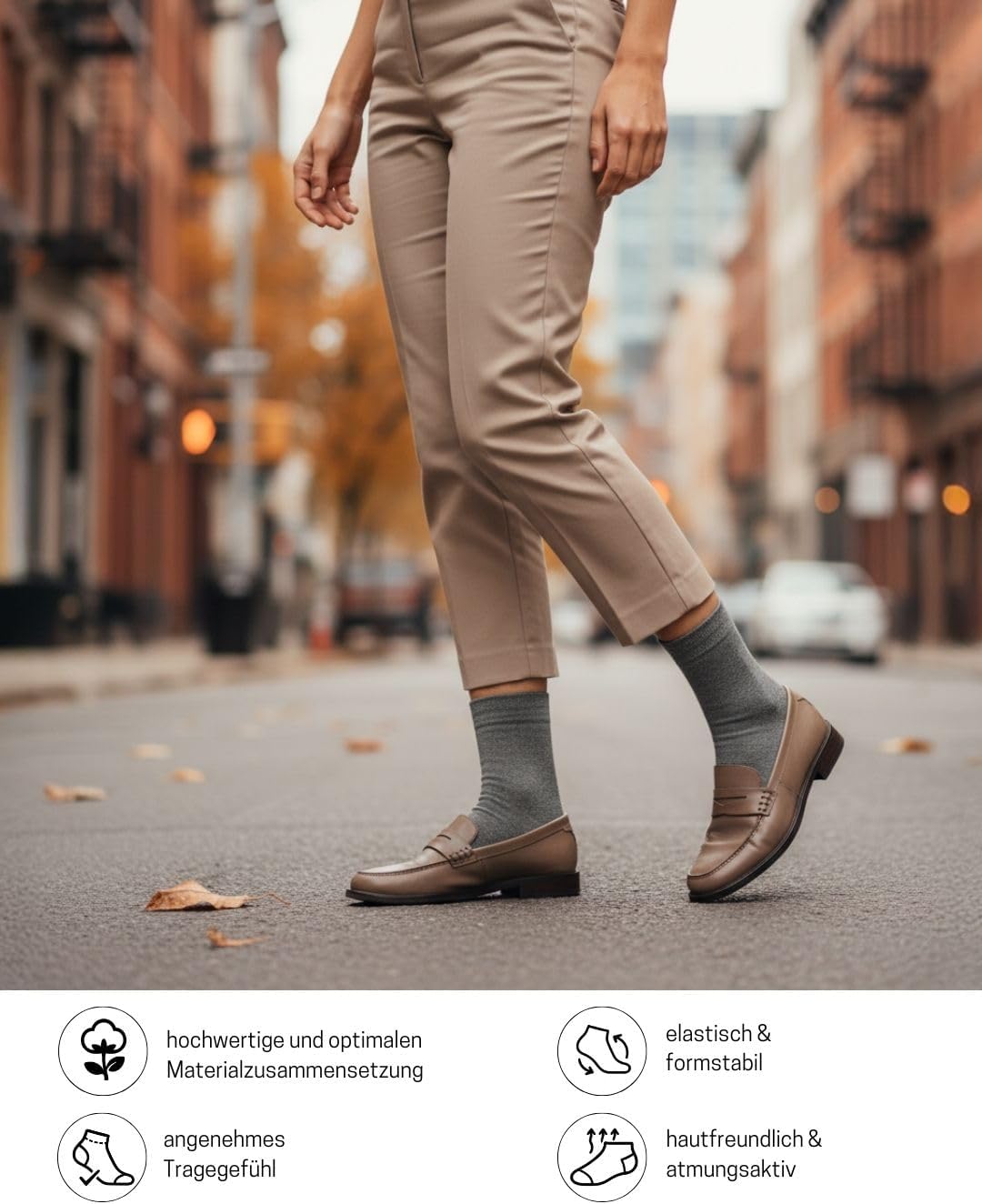 Thumbnail 4 de 10 Paar Socken Herren Damen Business Baumwolle