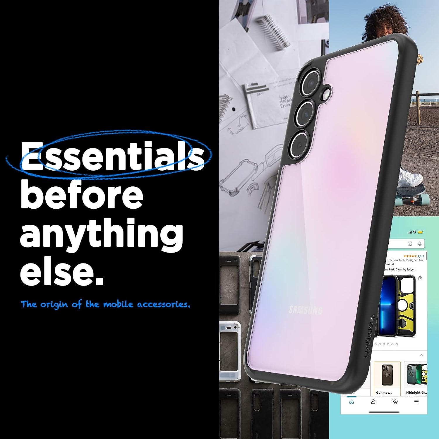 Thumbnail 1 de Spigen Ultra Hybrid pour Samsung Galaxy A55 5G — coque noire mat