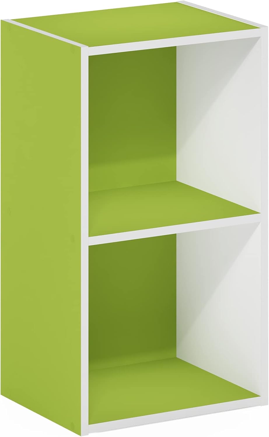 Detalle de Furinno Pasir Libreria a 2 ripiani aperti, verde/bianco