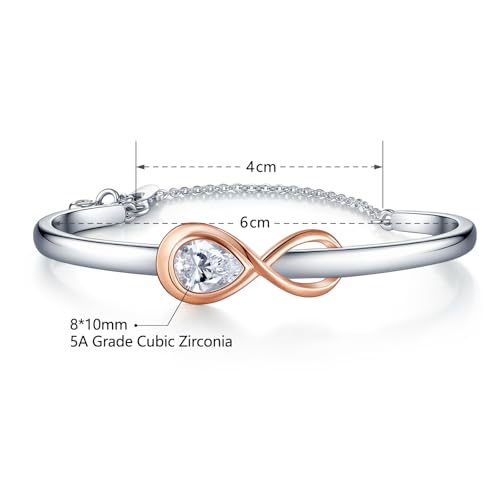 Detalle de Lyniuoy Infinity Two-Tone 18K Gold Plated Bracelet for Women