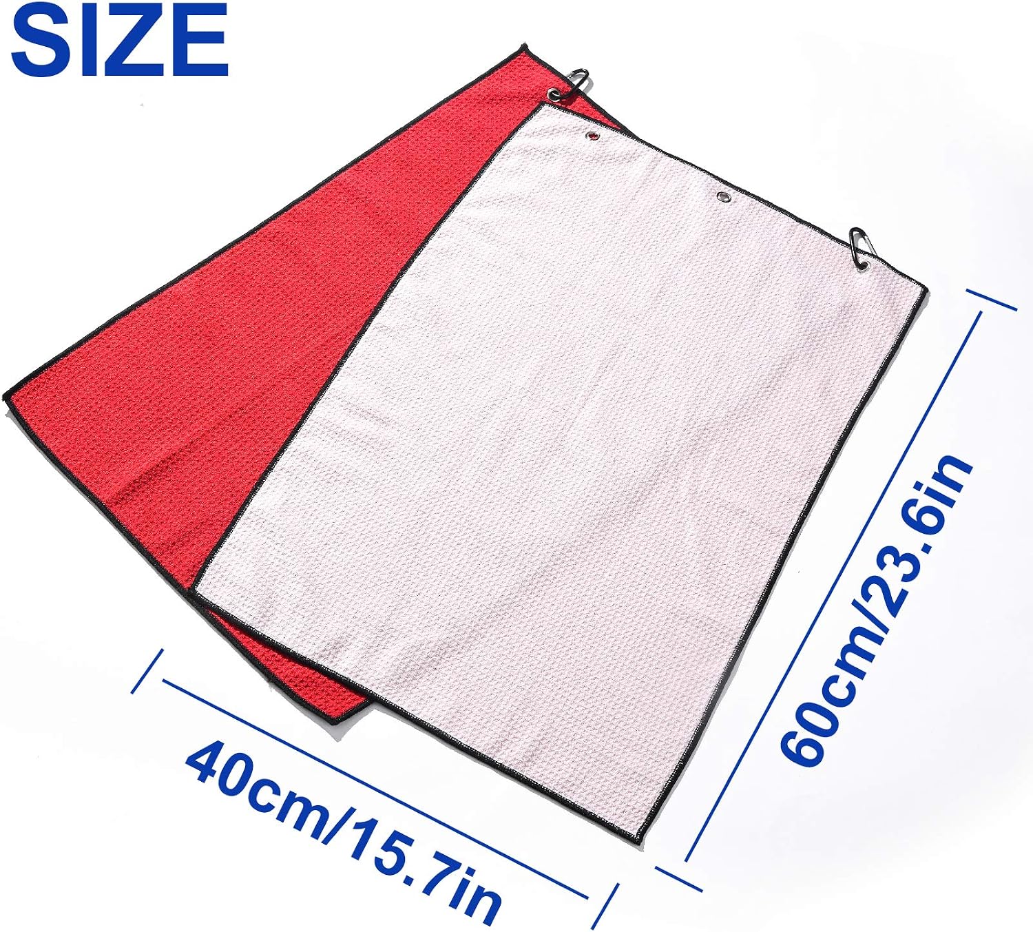 Detalle 2 de Yizerel 2 Pack 16" x 24" Tri-fold Golf Towel Set