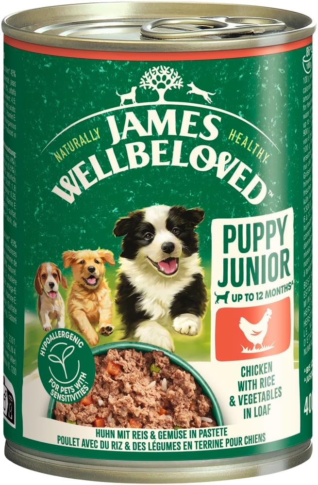 Thumbnail 2 de James WELLBELOVED Welpe/Junior Nassfutter 6 x 400 g – Huhn in Pastete