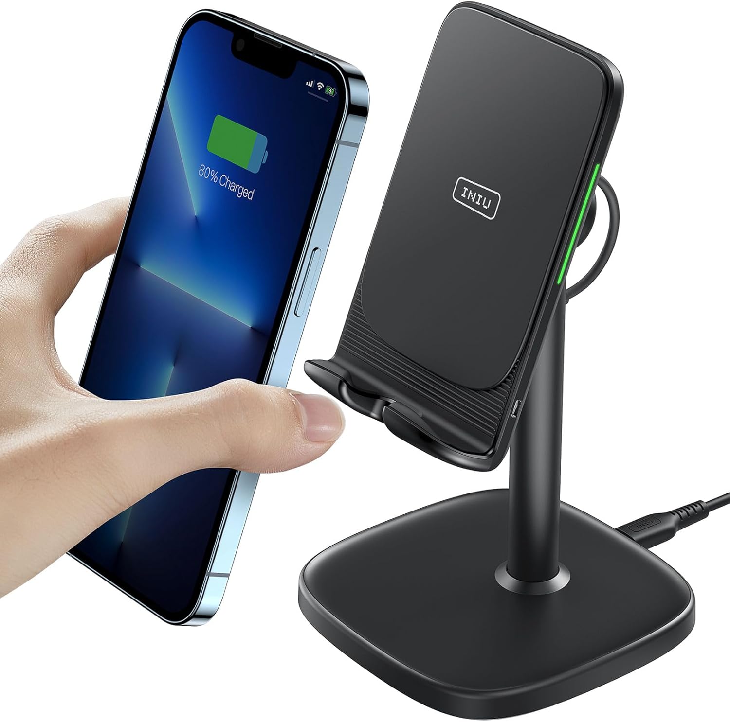 Detalle de INIU Caricatore Wireless Phone Stand 15W