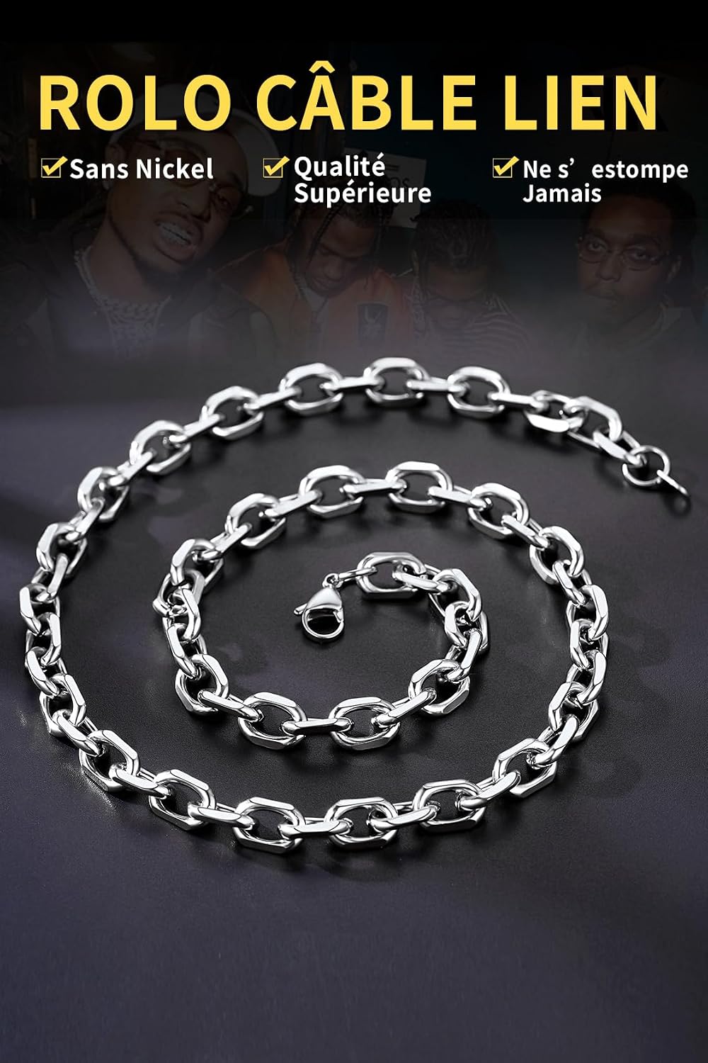 Detalle 2 de ChainsHouse Chaine Homme Massif 316L 46–76 cm